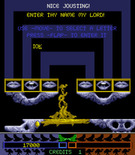 Joust 2: Survival of the Fittest for Arcade - Enter your name in the high score table.
