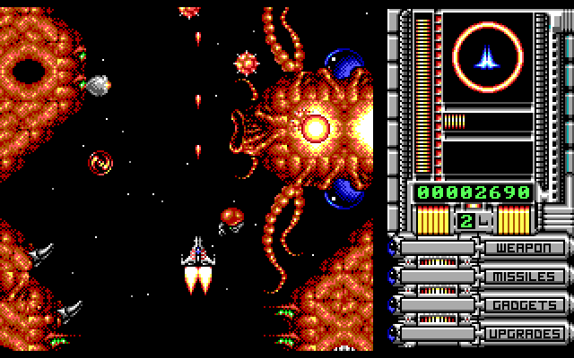 OverKill IBM PC/Compatibles Screenshot: This level is very alien looking...