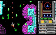 OverKill for IBM PC/Compatibles - Shoot these green blobs, or try to dodge them.