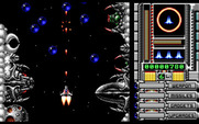 OverKill for IBM PC/Compatibles - This level starts with numerous blue blobs to shoot...