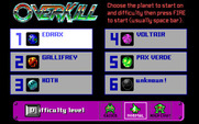 OverKill for IBM PC/Compatibles - Select the level to start at...