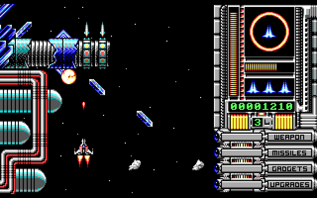 OverKill IBM PC/Compatibles Screenshot: Try to navigate past all obstacles...