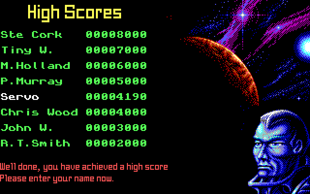 OverKill IBM PC/Compatibles Screenshot: A new high score.
