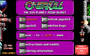 OverKill for IBM PC/Compatibles - The main game menu.