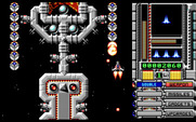 OverKill for IBM PC/Compatibles - A long line of enemies to shoot...