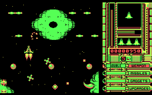 OverKill IBM PC/Compatibles Screenshot: Don't crash into walls...