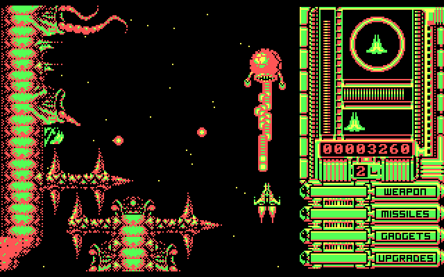 OverKill IBM PC/Compatibles Screenshot: This incoming alien is powerful!