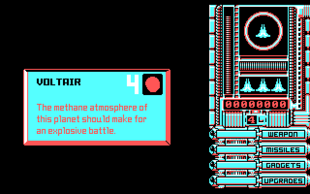 OverKill IBM PC/Compatibles Screenshot: Level 4 introduction.