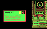 OverKill for IBM PC/Compatibles - Level 2 introduction; in CGA mode each level has a different color palette.