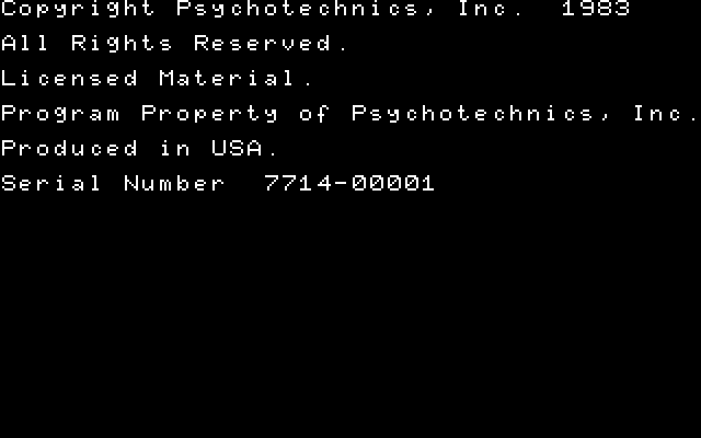 Shark Hunt IBM PC/Compatibles Screenshot: Copyright information.