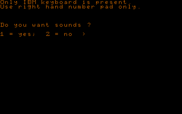 Shark Hunt IBM PC/Compatibles Screenshot: Do you want sound?