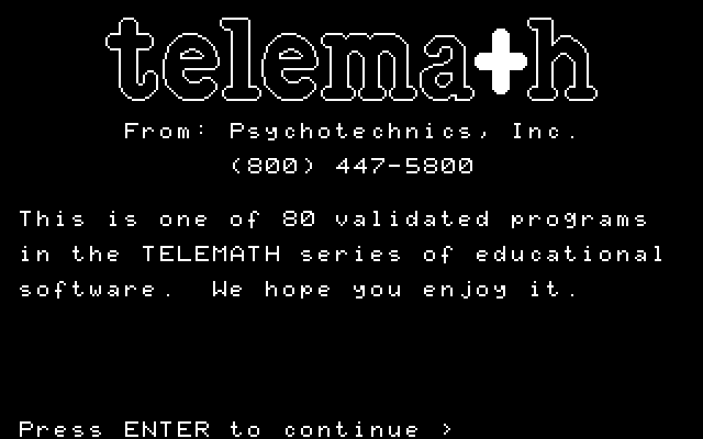 Shark Hunt IBM PC/Compatibles Screenshot: Part of the telemath series...