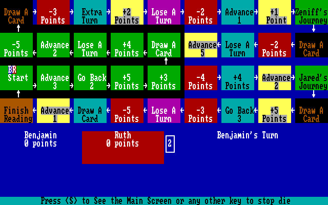 Book of Mormon Game, The IBM PC/Compatibles Screenshot: Game start.