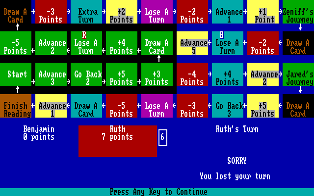 Book of Mormon Game, The IBM PC/Compatibles Screenshot: I lost a turn.