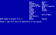 Book of Mormon Game, The for IBM PC/Compatibles - Setting up players for a new game.