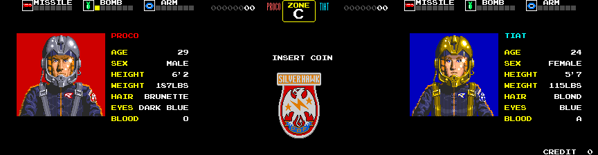 Darius Arcade Screenshot: Attract mode; Our pilots...