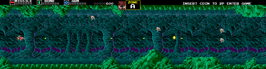 Darius Arcade Screenshot: Game start.