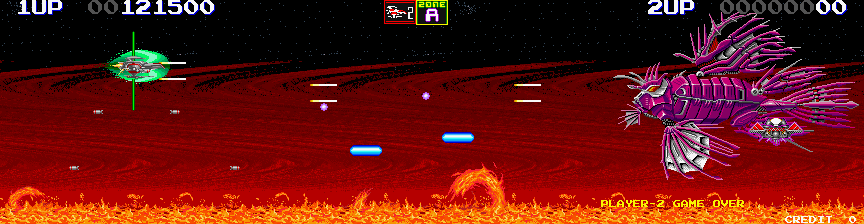 Darius II Arcade Screenshot: Hyper Sting, the first end of level boss...