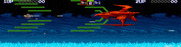 Darius II for Arcade - Enemies change color towards a dark read as you inflict damage.