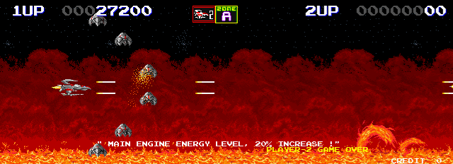 Darius II Arcade Screenshot: Game start.