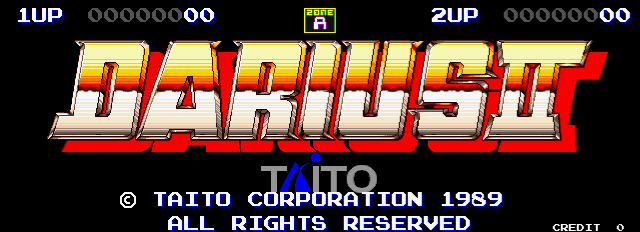 Darius II Arcade Screenshot: Title screen.