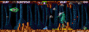 Darius II for Arcade - Attacking a mini-boss...