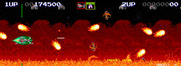 Darius II for Arcade - Lots of fire and other obstacles to avoid on the first level!