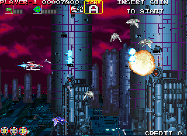 Darius Gaiden Arcade Screenshot: Game start.