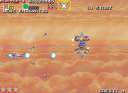 Darius Gaiden for Arcade - Zone X begins in a cloudy area.