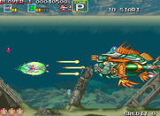 Darius Gaiden for Arcade - Attacking a large opponent in Zone P!