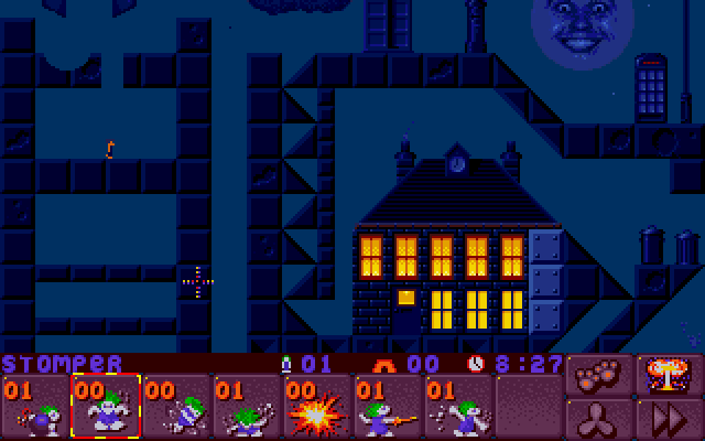 Lemmings 2: The Tribes IBM PC/Compatibles Screenshot: A few last lemmings try to make their way to safety...