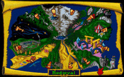 Lemmings 2: The Tribes for IBM PC/Compatibles - The map of the world.