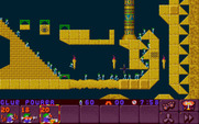 Lemmings 2: The Tribes for IBM PC/Compatibles - Lemmings just keep walking and climbing into danger unless you help them.