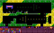Lemmings 2: The Tribes for IBM PC/Compatibles - The arrow indicates which why I should guide the lemmings.