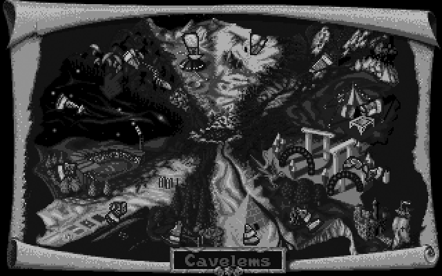 Lemmings 2: The Tribes IBM PC/Compatibles Screenshot: The map of the world.