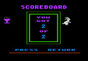 Addition Magician for Apple II - Here's the scoreboard...