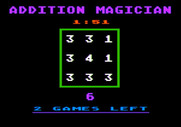 Addition Magician for Apple II - Try to block off numbers so they add up to 6.