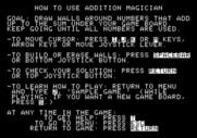 Addition Magician for Apple II - The help screen.
