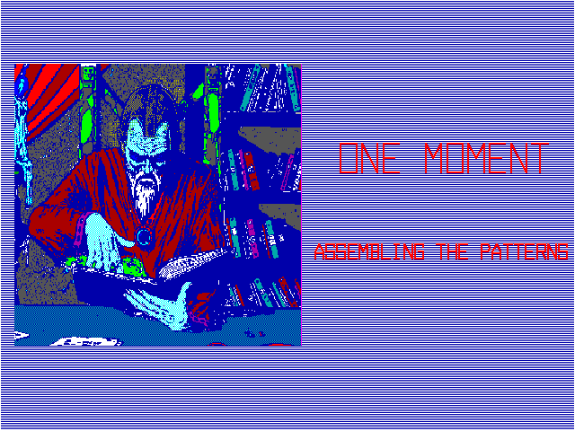 10 Best Fortune Teller IBM PC/Compatibles Screenshot: One moment while the dot pattern is assembled...