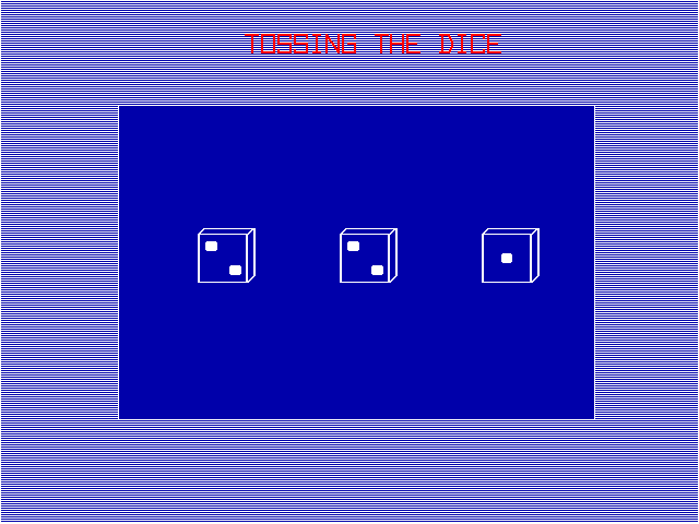 10 Best Fortune Teller IBM PC/Compatibles Screenshot: Tossing the dice.