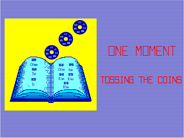 10 Best Fortune Teller IBM PC/Compatibles Screenshot: Tossing coins for I Ching.