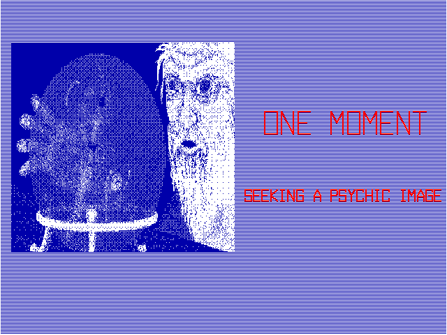 10 Best Fortune Teller IBM PC/Compatibles Screenshot: The program is seeking a psychic image...