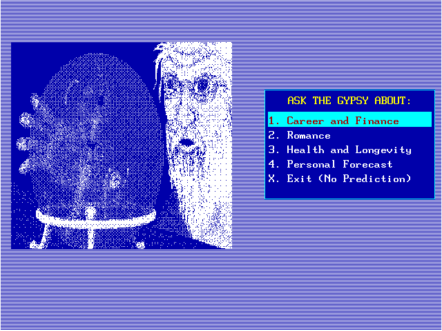 10 Best Fortune Teller IBM PC/Compatibles Screenshot: Consult the crystal ball...