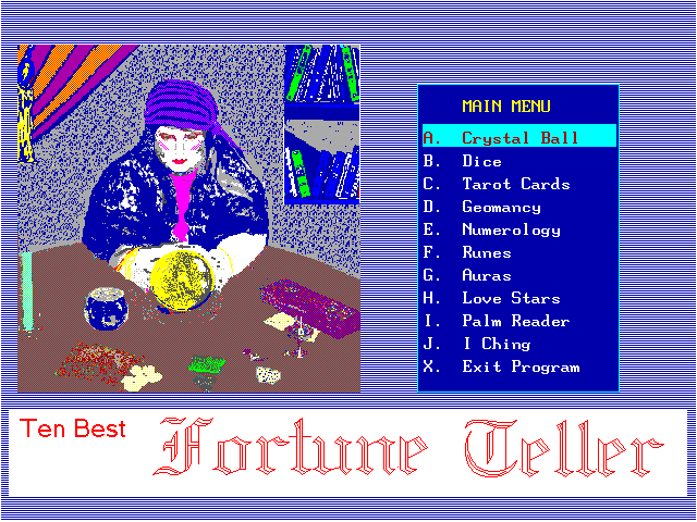 10 Best Fortune Teller IBM PC/Compatibles Screenshot: Title screen.