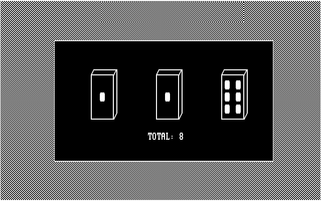 10 Best Fortune Teller IBM PC/Compatibles Screenshot: Tossing the dice for a total of 8...