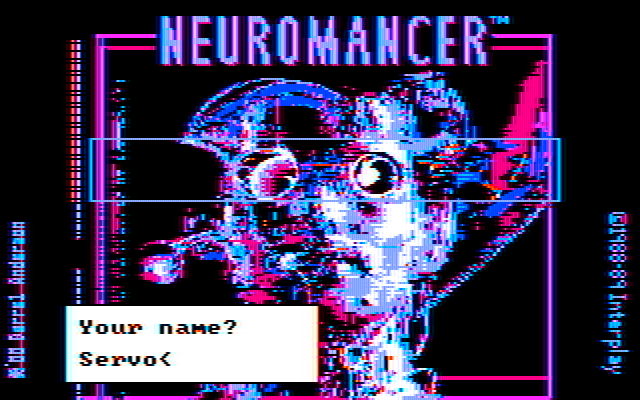 Neuromancer IBM PC/Compatibles Screenshot: Your name, citizen?