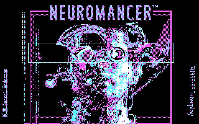 Neuromancer IBM PC/Compatibles Screenshot: Title screen.