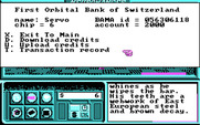 Neuromancer for IBM PC/Compatibles - Accessing your bank account.