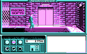 Neuromancer for IBM PC/Compatibles - Outside a store.