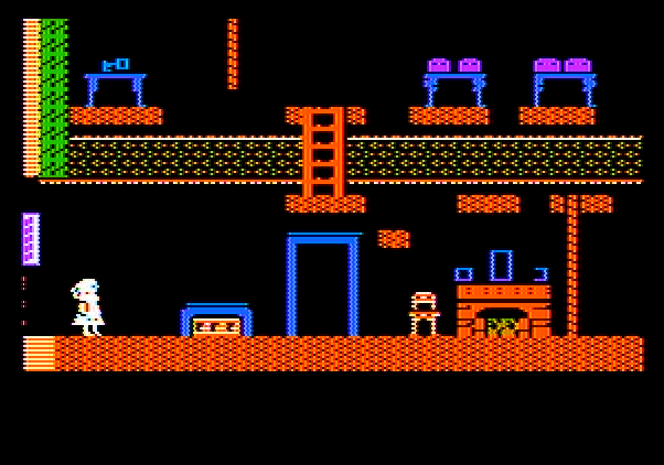 Alice in Wonderland Apple II Screenshot: Ah, a nice warm fire!